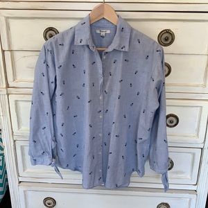 Madewell button down shirt pineapple print